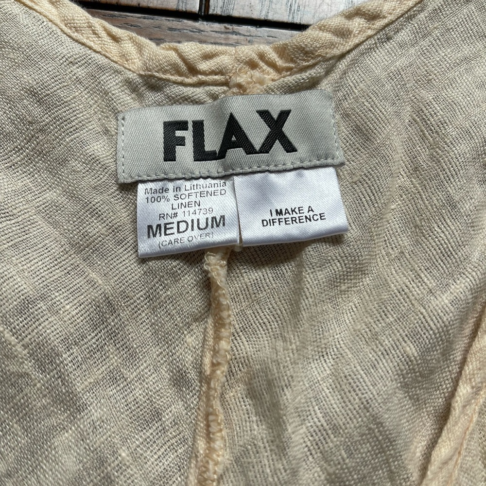 FLAX 100% Linen Fundamental Tank Top Sleeveless Shirt  Minimalist - Picture 4 of 6